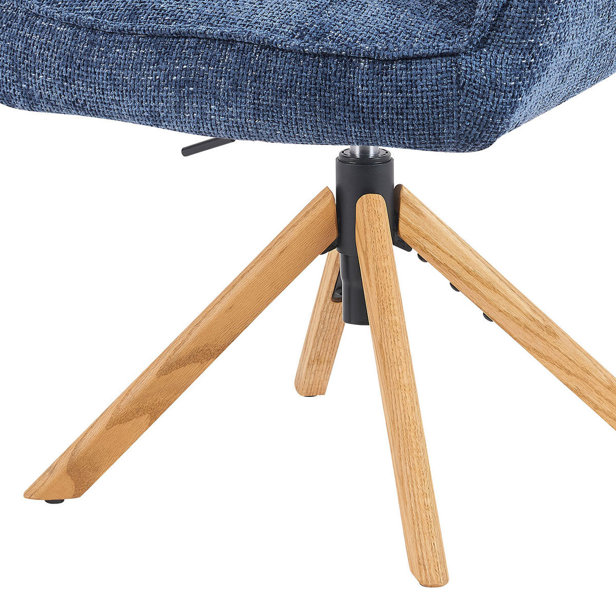 BÜROSTUHL Mika-Keno - Honigeiche/Blau, Eichenholz/Holz (59/85/66cm) - DUBI Möbel