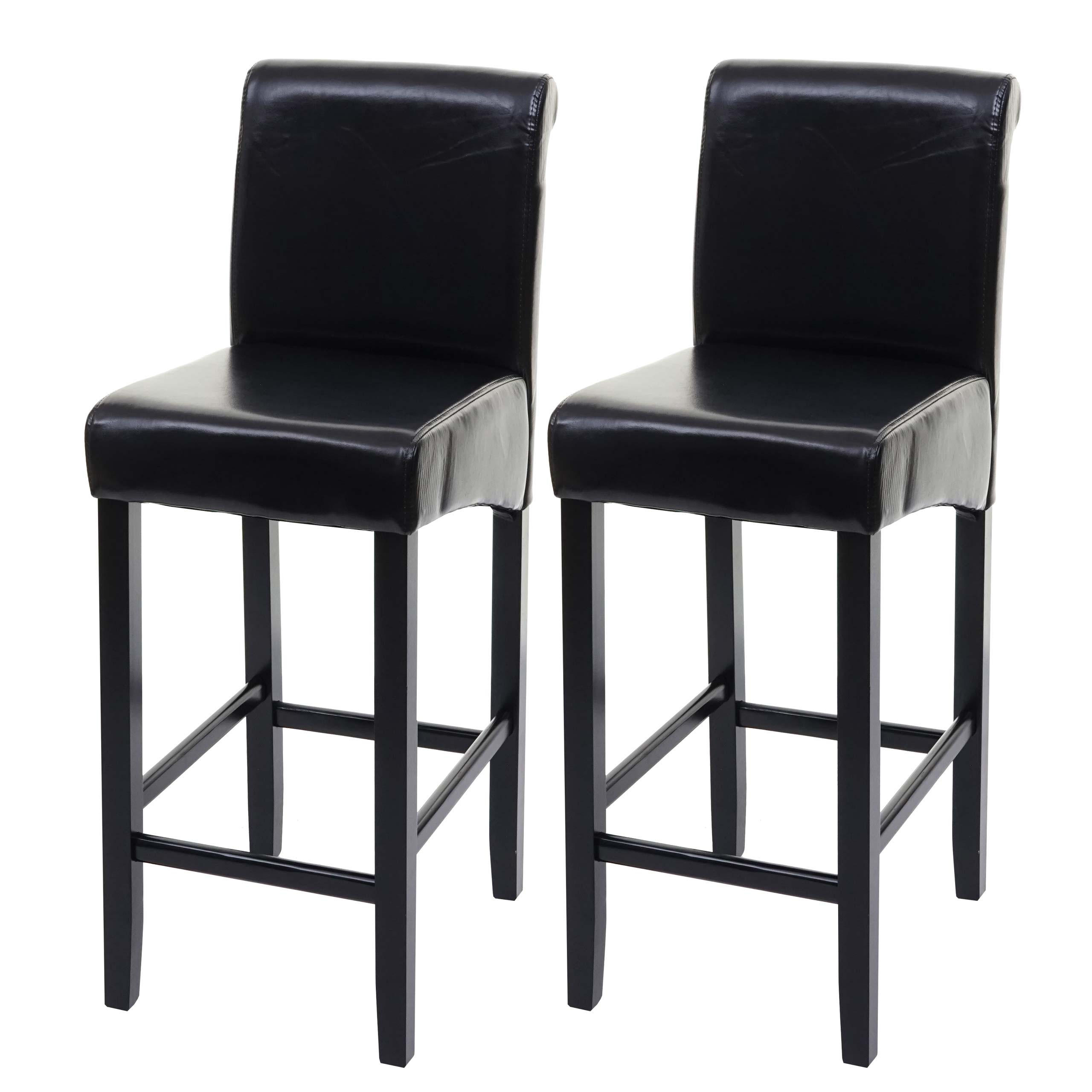 BARHOCKER Schwarz 2er-Set - Schwarz, Holz (39/105/53cm) - MCW