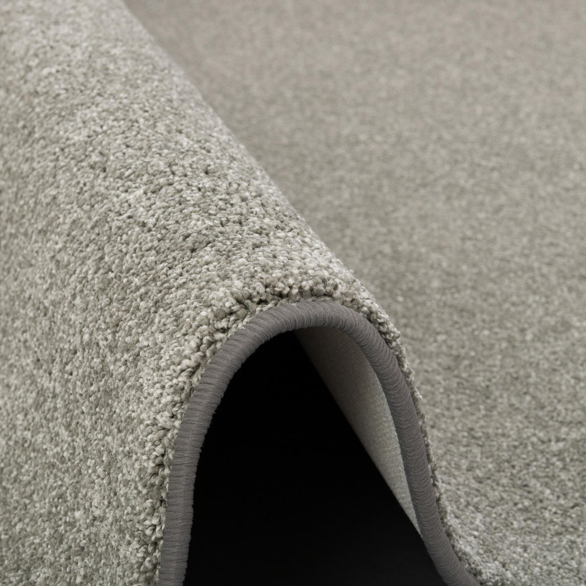 LUXUS VELOURS TEPPICH LAGUNA SOFT RUND - Graphitfarben, Textil (100/100cm) - Snapstyle