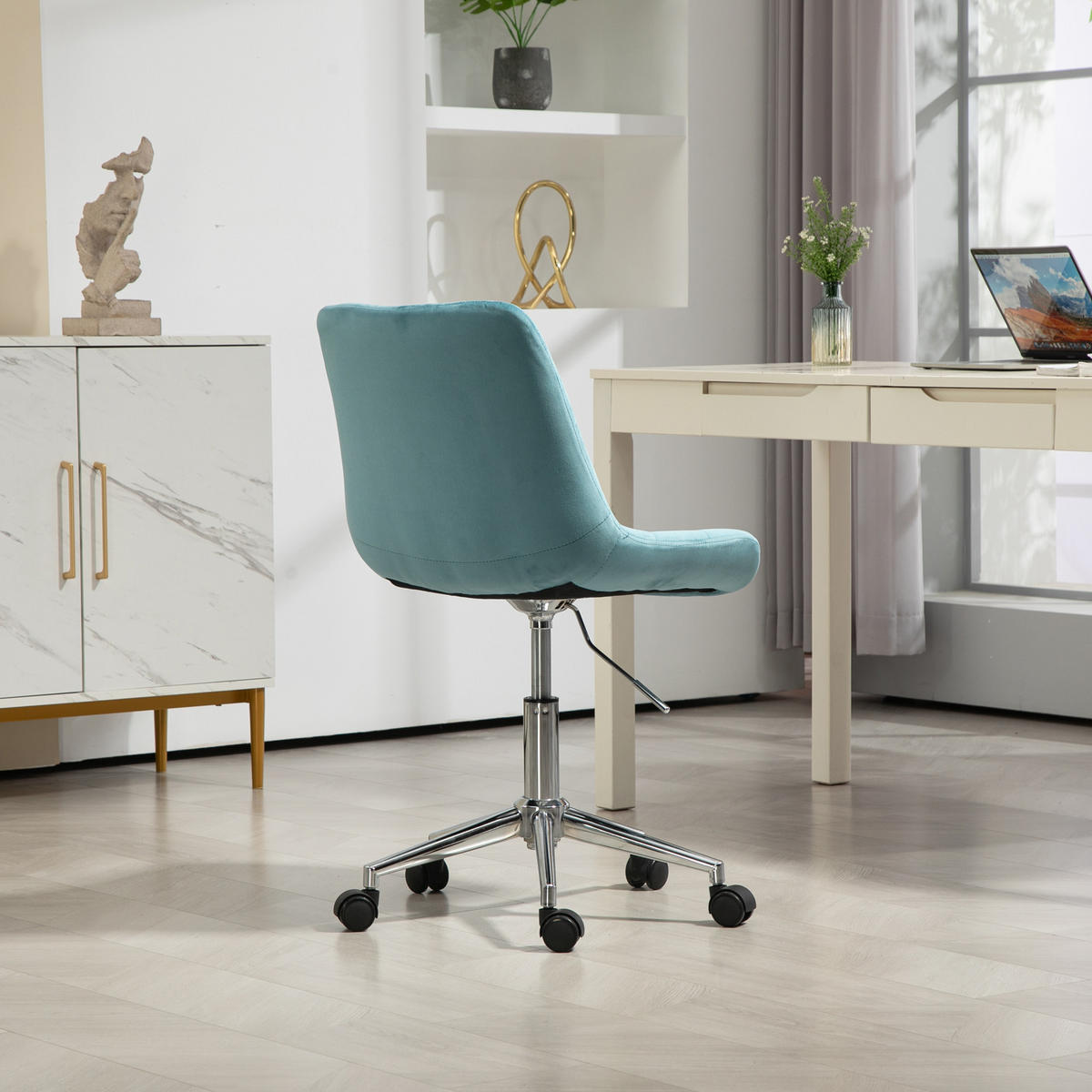 SCHREIBTISCHSTUHL MICKY Hellblau - Hellblau, Textil (50/92/54cm) - SVITA