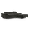 ECKSOFA L Form Arborio Dunkelgrau 280/203/90 cm Rechts mit Schlaffunktion - Schwarz, Textil/Metall (280/203cm) - AX Living
