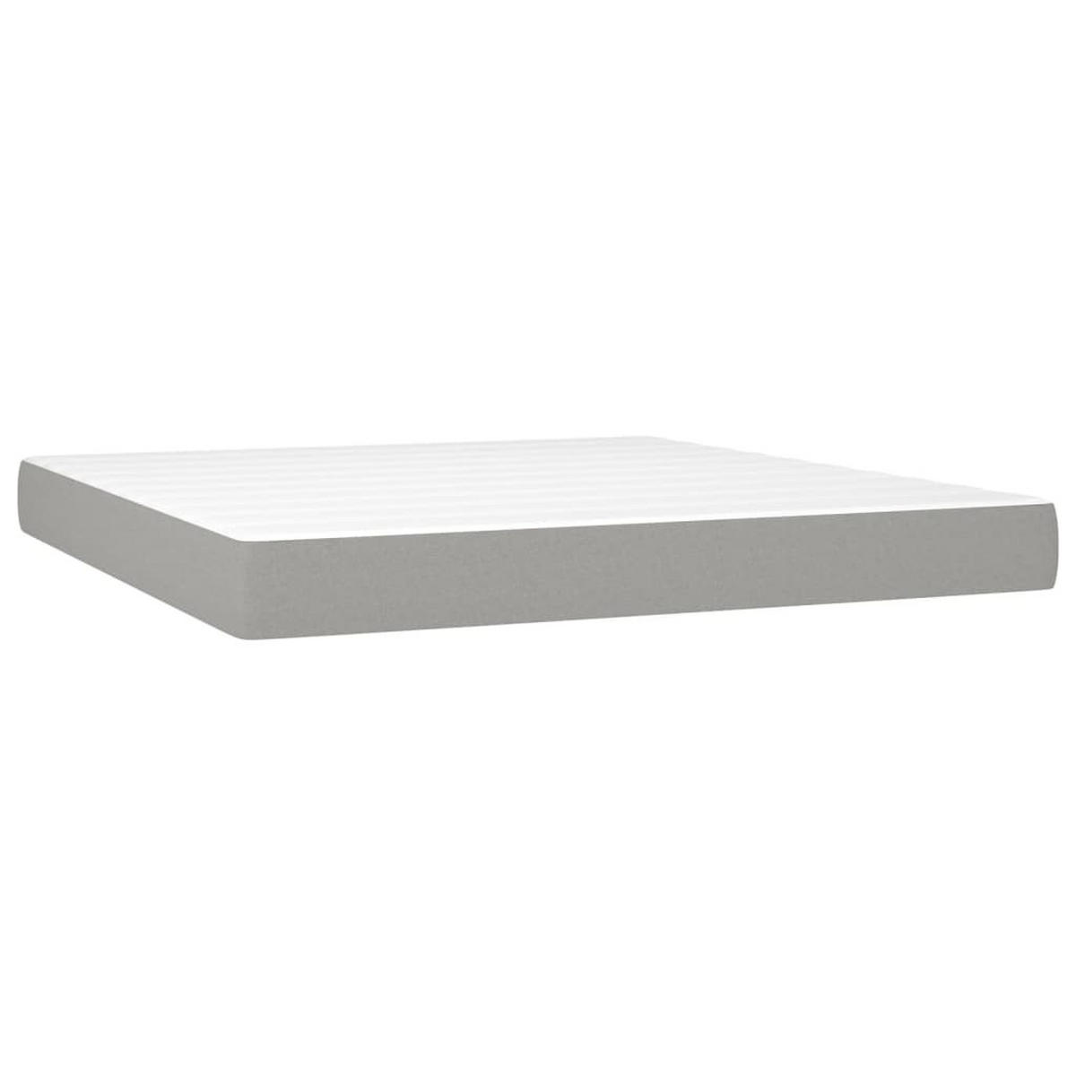 BOXSPRINGBETT 180/200 Cm Grau Gewebe - Grau, Textil (180/203cm) - vidaXL