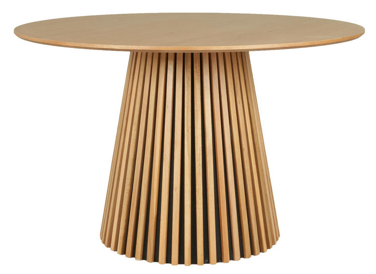 DININGTISCH Oria - rund 120 cm - Eichenholz natur - Braun/Naturfarben, Holz (120/120/75cm) - bene living