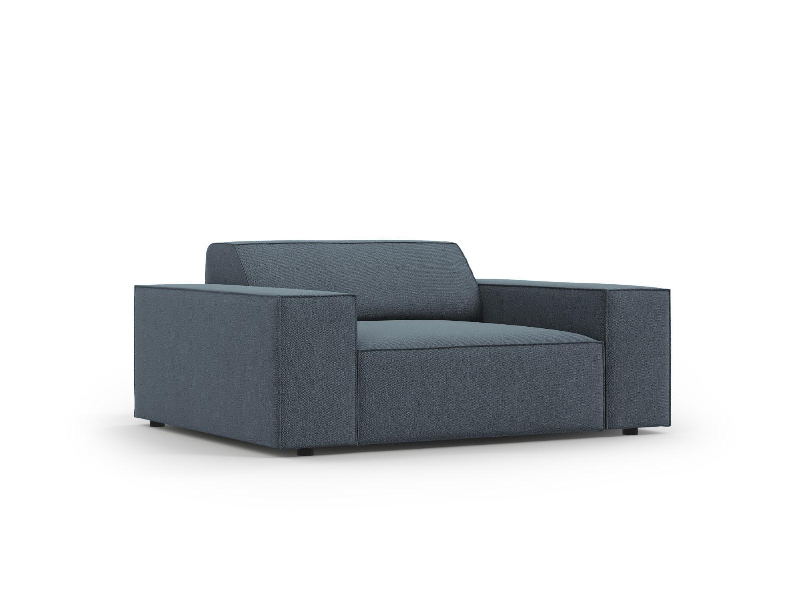 SESSEL Jodie aus strukturiertem Stoff blau - Blau, Textil (102/70/124cm) - Micadoni