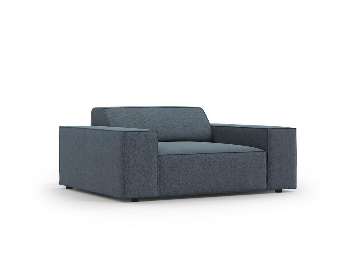 SESSEL Jodie aus strukturiertem Stoff blau - Blau, Textil (102/70/124cm) - Micadoni