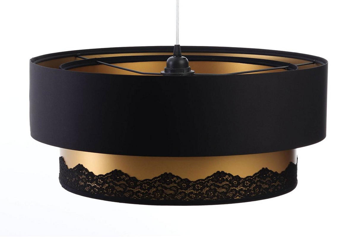 HÄNGELEUCHTE Gold 50/20 cm - Goldfarben/Schwarz, Kunststoff (50/1/20cm) - ONZENO