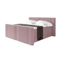 BOXSPRINGBETT mit Matratze H3/H4 - EVON KING Zanozek - 140x200 cm Rosa - Rosa, Holzwerkstoff (140/200cm) - ALTDECOR