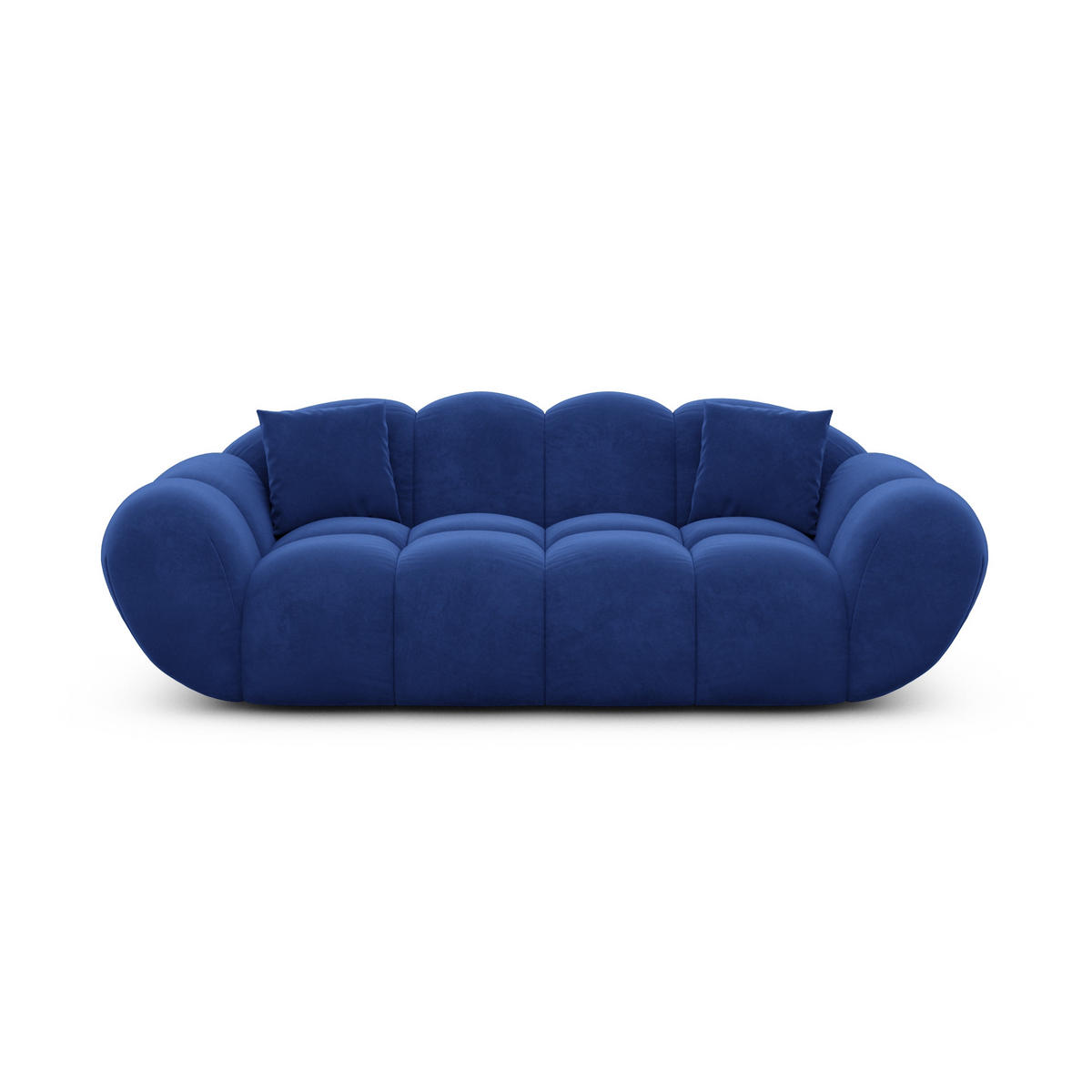 2-SITZER-SOFA Liva Königsblau Samtstoff - Blau, Textil (200/70/93cm) - VAROYAL