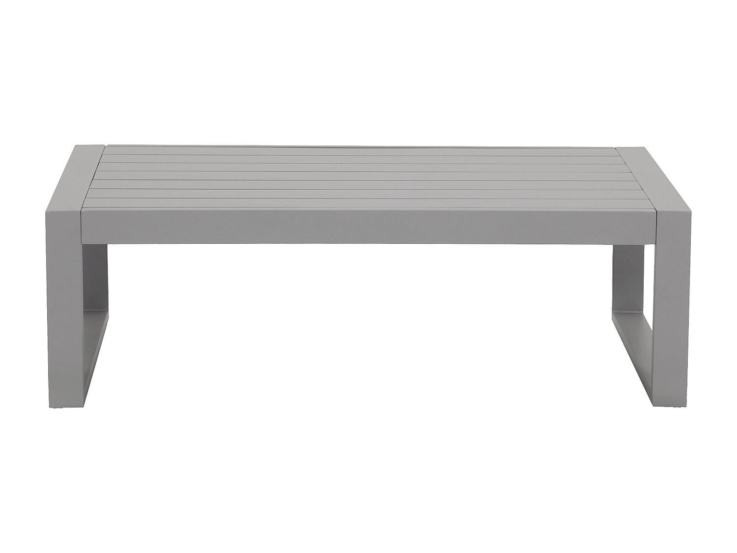 GARTENBEISTELLTISCH - 110 cm x 61.2 cm - Metall - Taupe - MOLOKAI - Taupe, Metall (61.2/110/35.5cm) - Vente-Unique