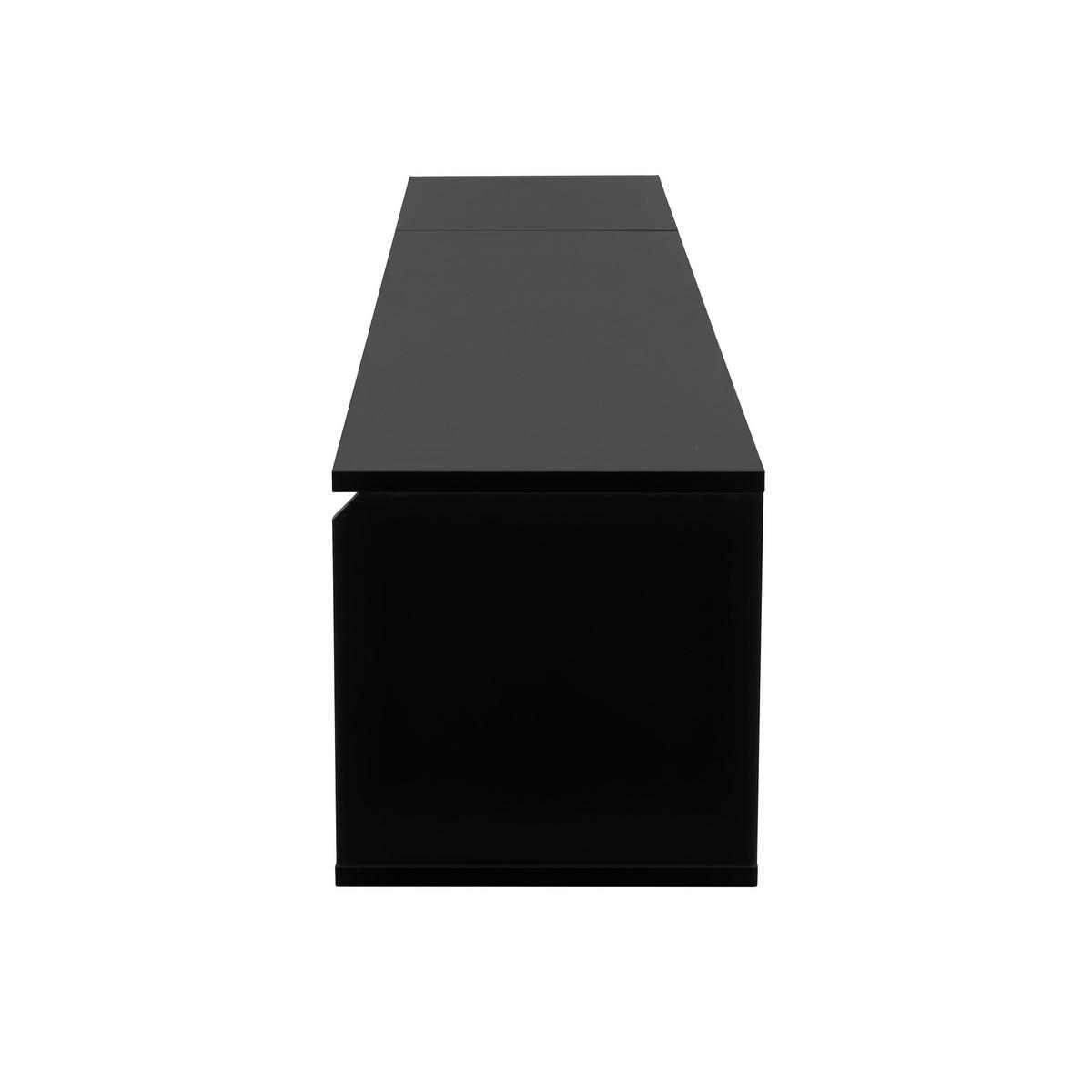 TV LOWBOARD 180cm Hochglanz Schwarz Weiß LED USB Farbwechsel modern - Schwarz, Holzwerkstoff (35/30/180cm) - FLIEKS