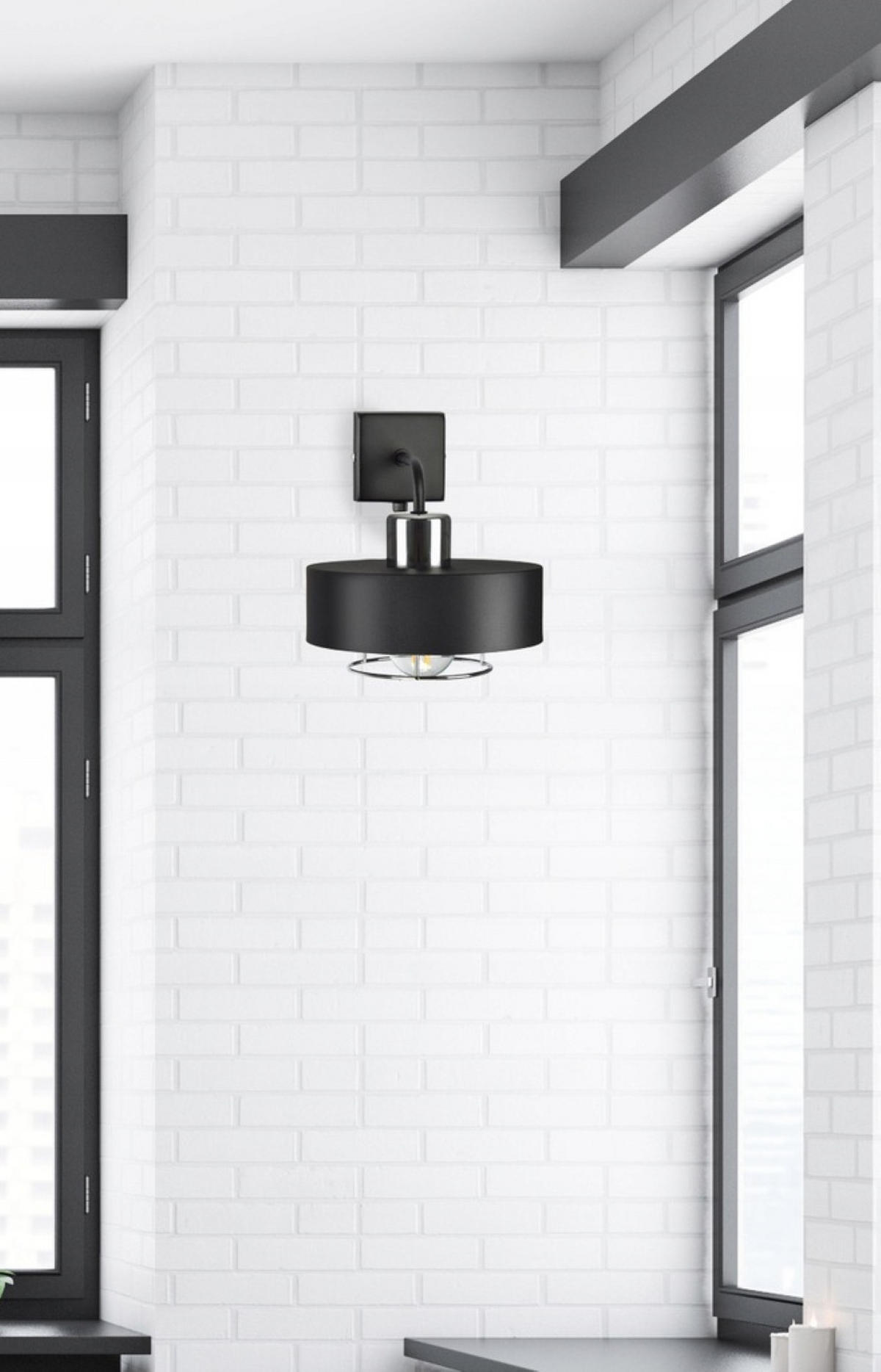 WANDLEUCHTE EDISON - Chromfarben/Silberfarben, Metall (23/23/20cm) - kiki design