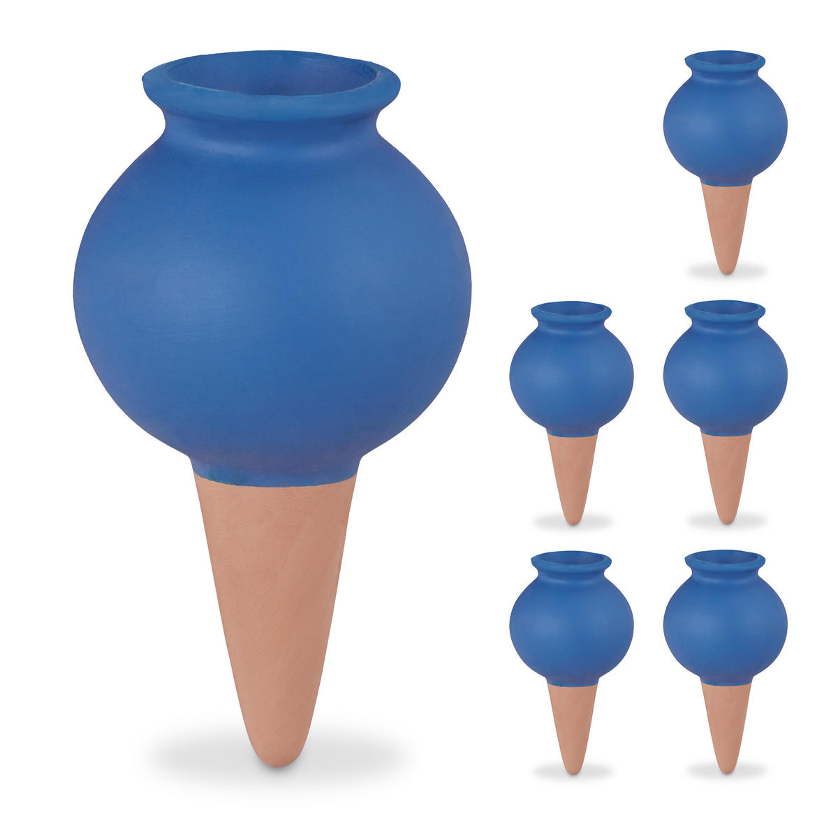 6XTONKEGEL - Multicolor, Keramik (6/12/6cm) - Relaxdays