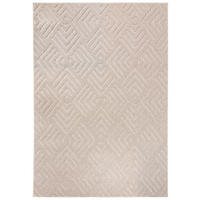TEPPICH Beige In-Outdoor Geometrisch - Kurzflor Rechteckig - 140 x 200 cm - Ecru/Beige, Textil (140/200cm) - Mazovia