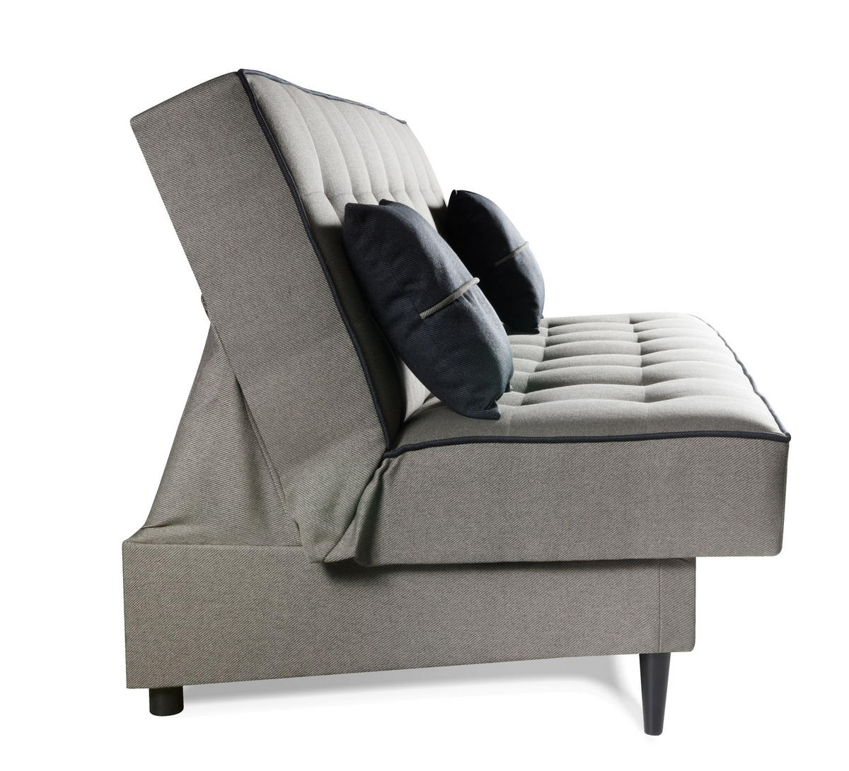 SOFA Beigegrau BONITO Gepolstert 87+100 cm - Beige, Textil (199/91/91cm) - Sepro Meble