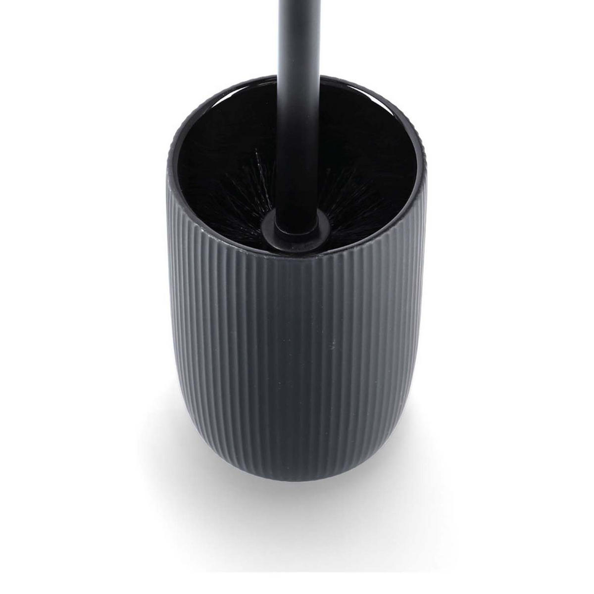 BADACCESSOIRES - Keramik Schwarz, 4-teiliges Set - Schwarz, Keramik (10/36.5/10cm) - Zeller Present