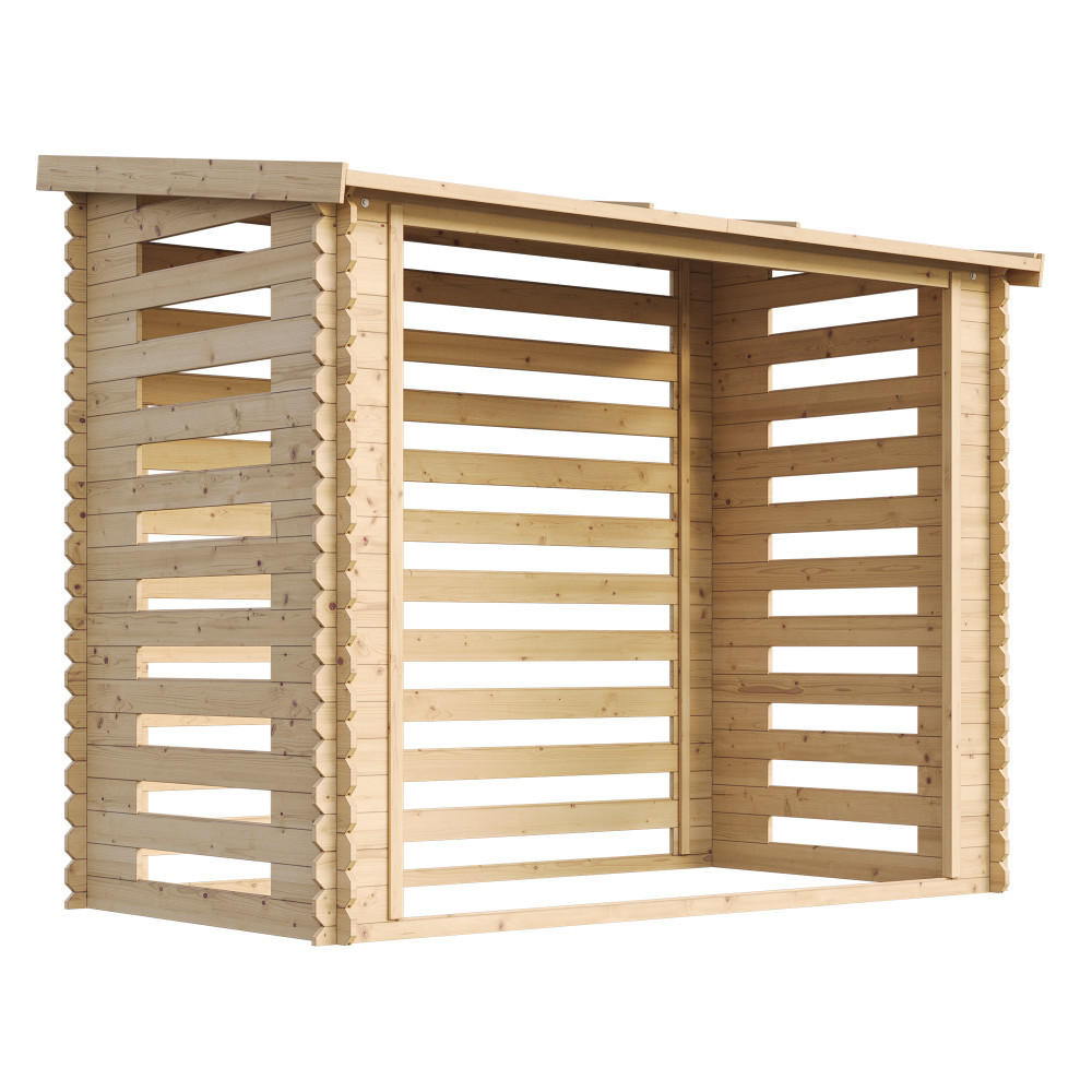 Timbela Kaminholzregal Natur 232x199x146 cm