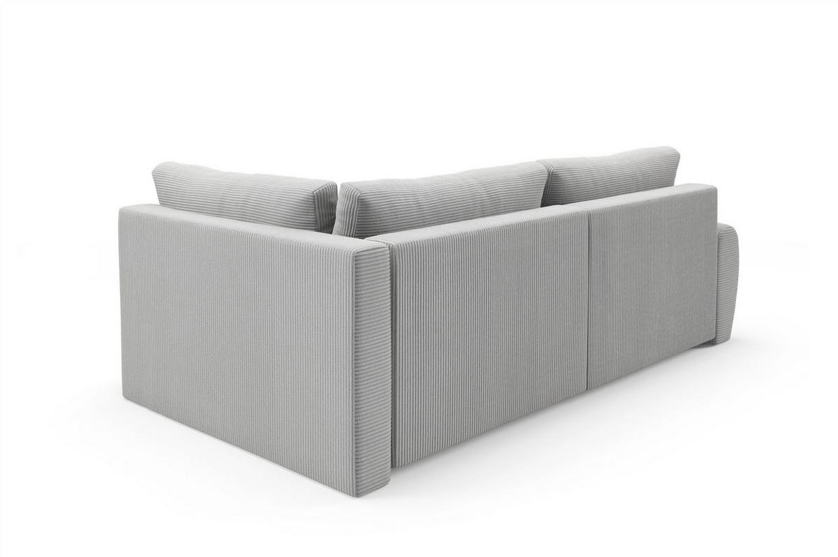 ECKSOFA Galan Mini Mit Schlaffunktion - Weiß, Holzwerkstoff/Textil (153/241cm) - Fun Möbel