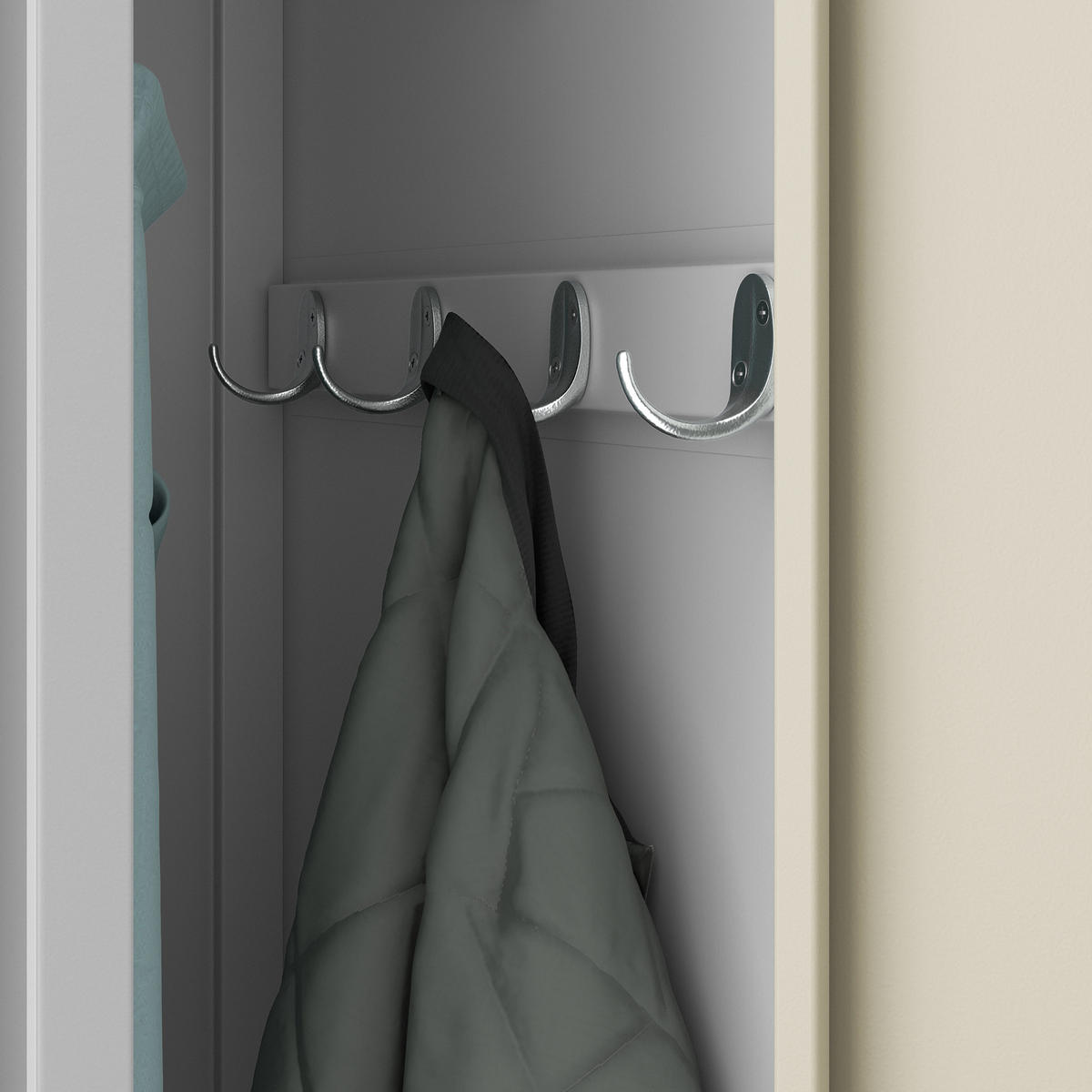 PERSONALSCHRANK KACPER 180x80x50 cm - Grau/Sonoma Eiche, Metall (80/180/50cm) - Jan Nowak