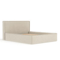 POLSTERBETT Lounge Beige 120/200 cm im Plüschstoff - Beige/Naturfarben, Holz/Holzwerkstoff (120/200cm) - Maison de Reve