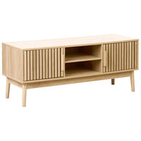TV STOLEK Světle hnědý Lynwood - hnědá, kompozitní dřevo (117/48/40cm) - Beliani