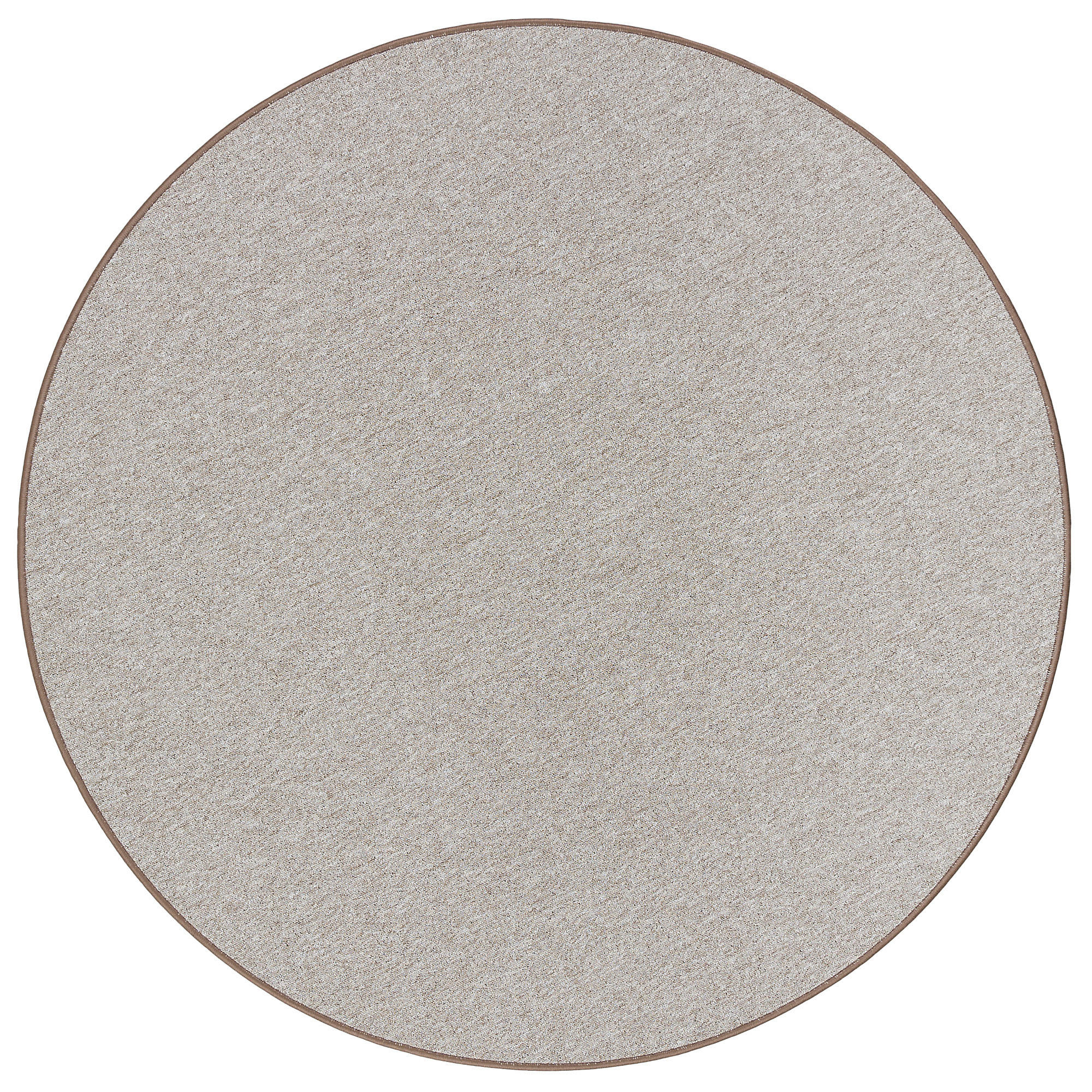 FEINSCHLINGEN VELOUR TEPPICH STRONG RUND - Taupe, Textil (200/200cm) - Snapstyle
