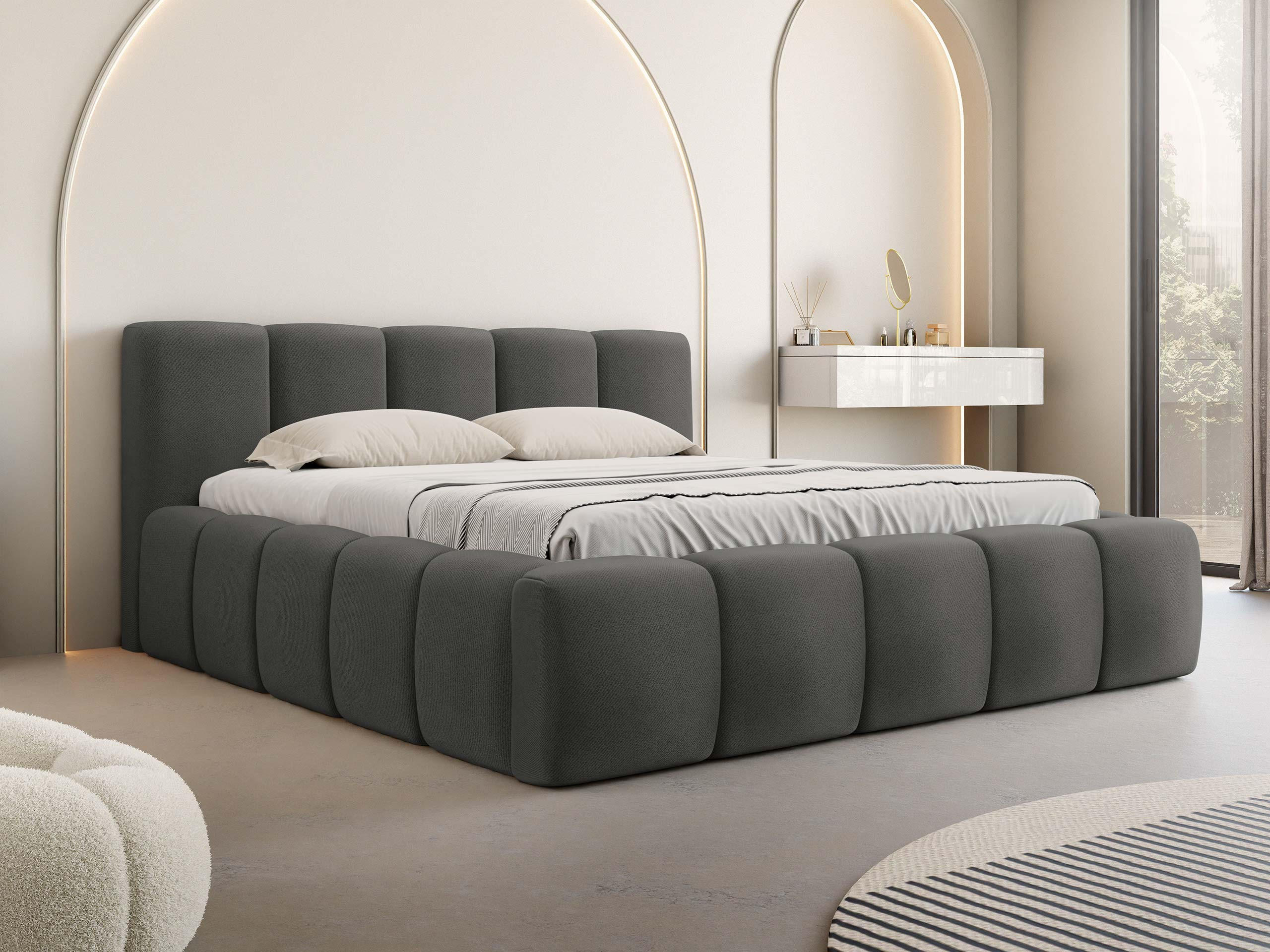 POLSTERBETT Kevson - Grau, Holzwerkstoff/Textil (180/200cm) - MIRJAN24
