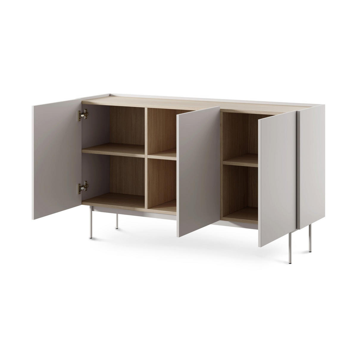 KOMMODE Bema Keramikrot - Rostfarben, Holzwerkstoff (144/83/37cm) - Pillovely