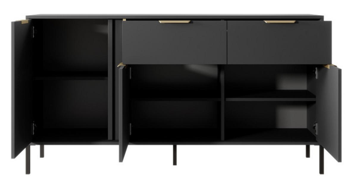 SIDEBOARD Anthrazit LARYSA B - Graphitfarben, Holzwerkstoff (153.1/81.4/39.5cm) - Sepro Meble