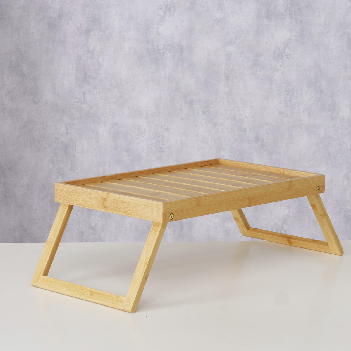 FRÜHSTÜCKSTABLETT mit Beinen Gobi Beige 66/31,5/20,5 cm - Beige, Naturmaterialen (31.5/20.5/66cm) - Boltze Home