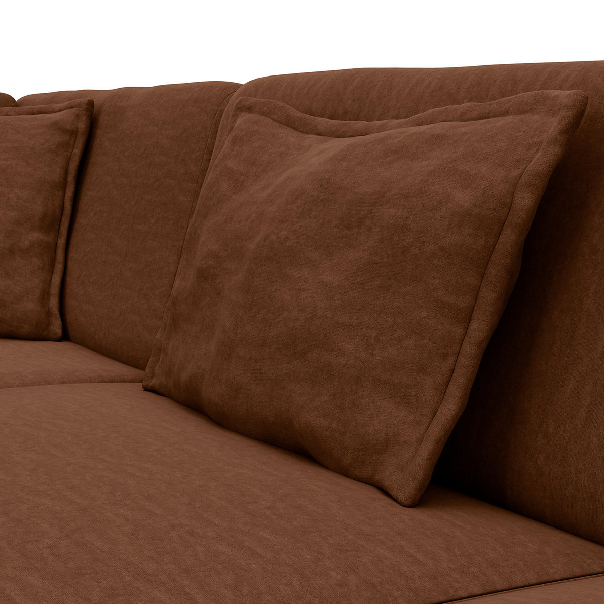 WOHNLANDSCHAFT - Schwarz/Braun, Kunststoff/Textil (431/84/272cm) - home24