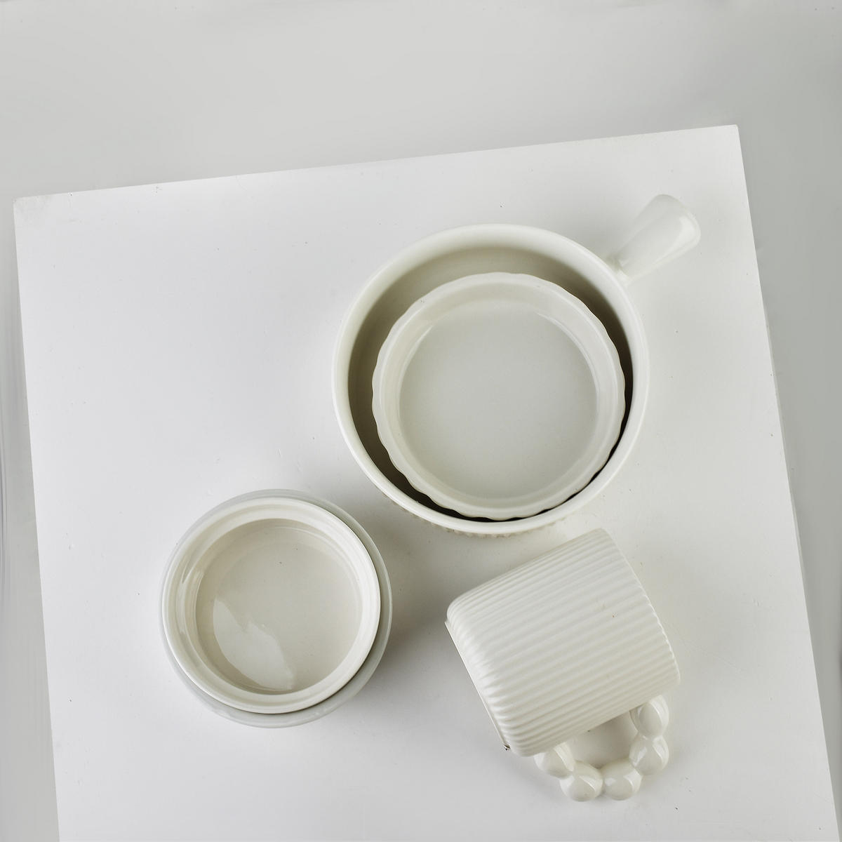 SERVIERSCHALE Basic Weiß 11/11/5 cm Keramik - Weiß, Keramik (11/5/11cm) - Mondex