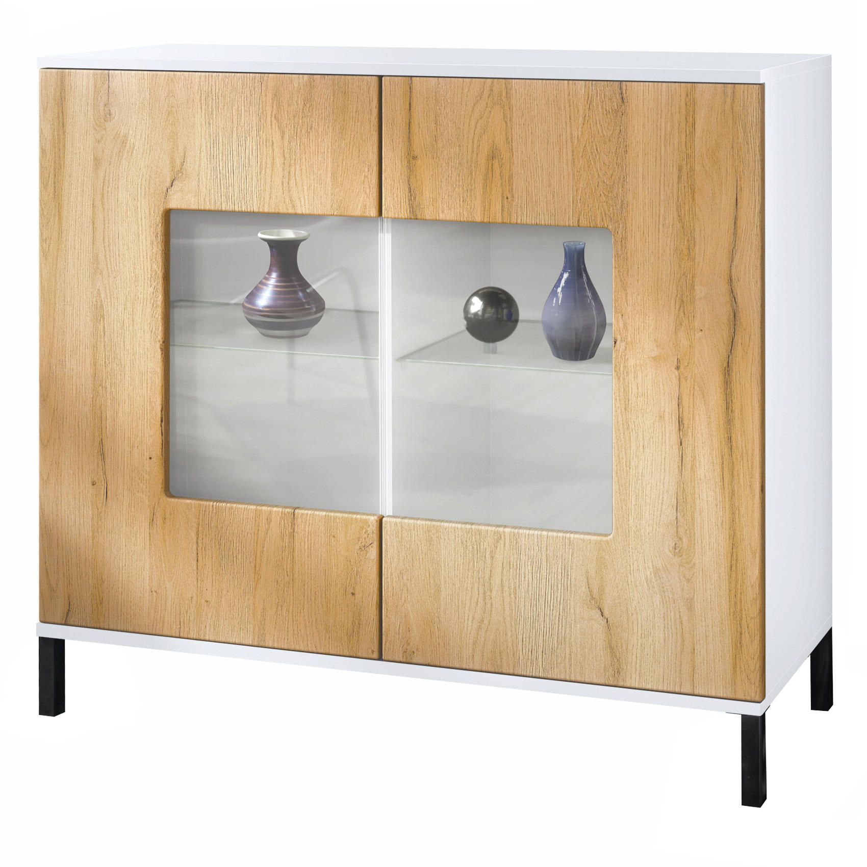 KOMMODE Grömitz Eiche Natur - Eichefarben, Holzwerkstoff (92.5/83.5/35cm) - Vladon