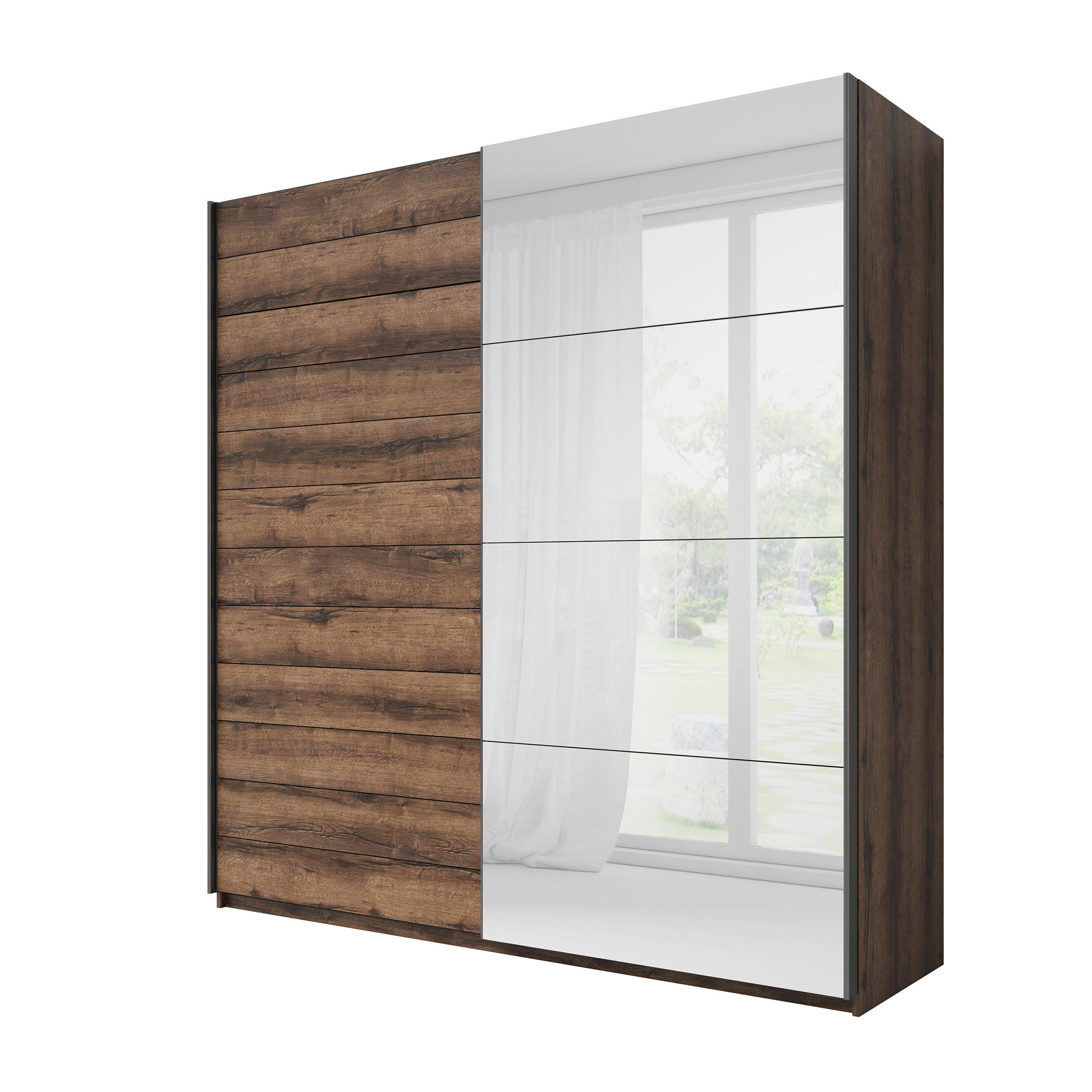 Masseno Schwebetürenschrank Mehrfarbig 200x210x61 cm
