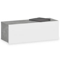 HÄNGENDER NACHTTISCH NANI - Weiß/Grau, Holzwerkstoff (60/21/27cm) - IDIMEX