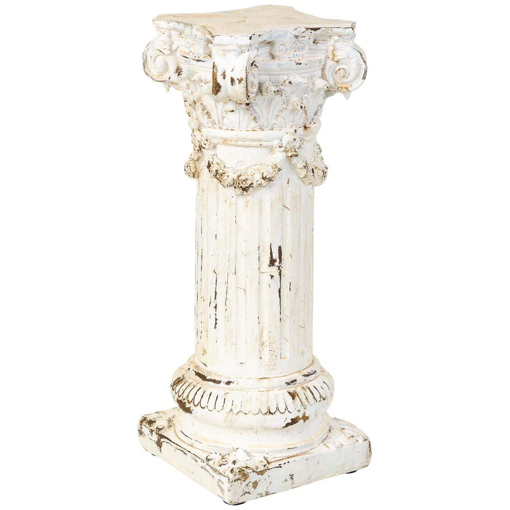 SÄULE 12x12x32cm - Weiß, Stein (12/31.5/12cm) - Wanderlust