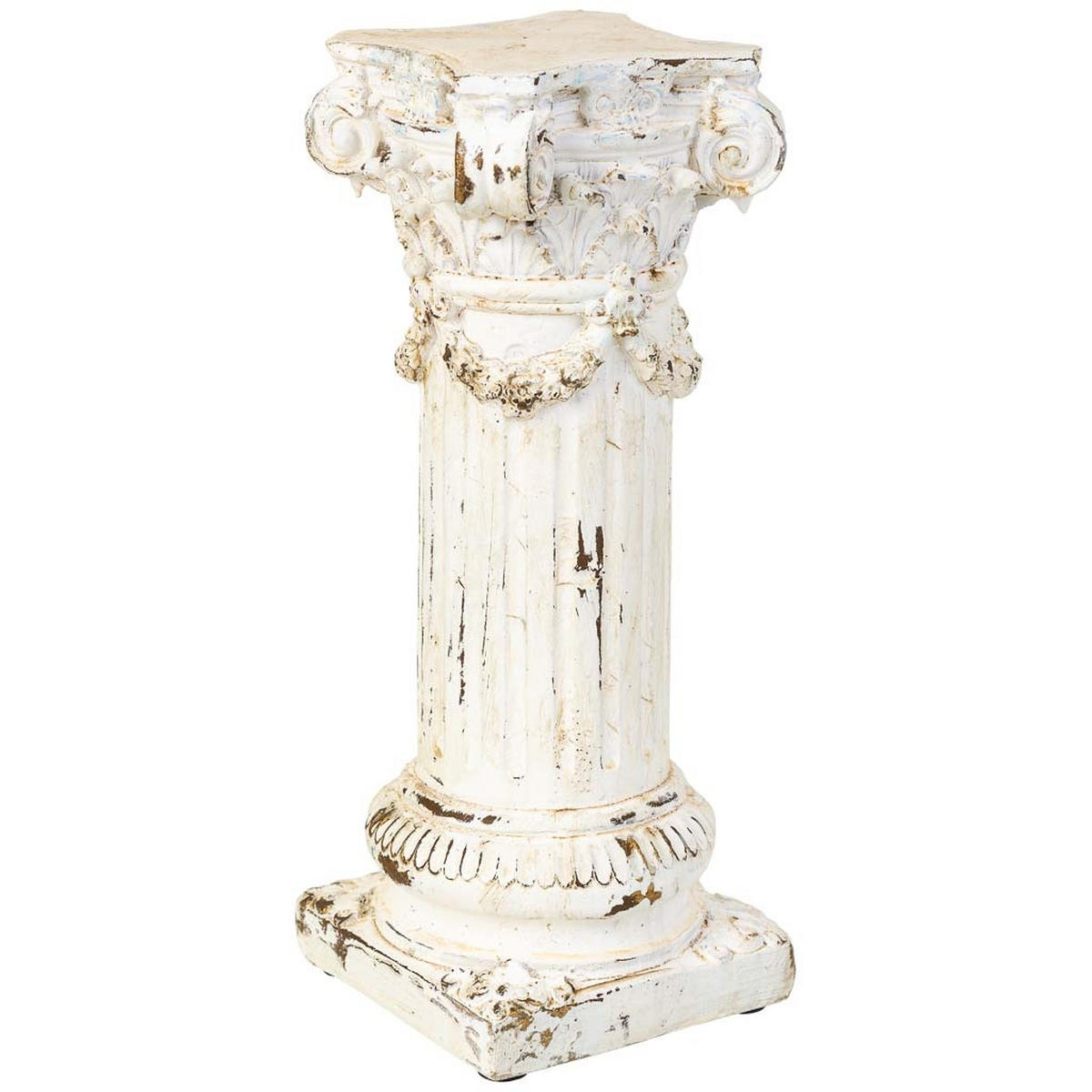 SÄULE 12x12x32cm - Weiß, Stein (12/31.5/12cm) - Wanderlust