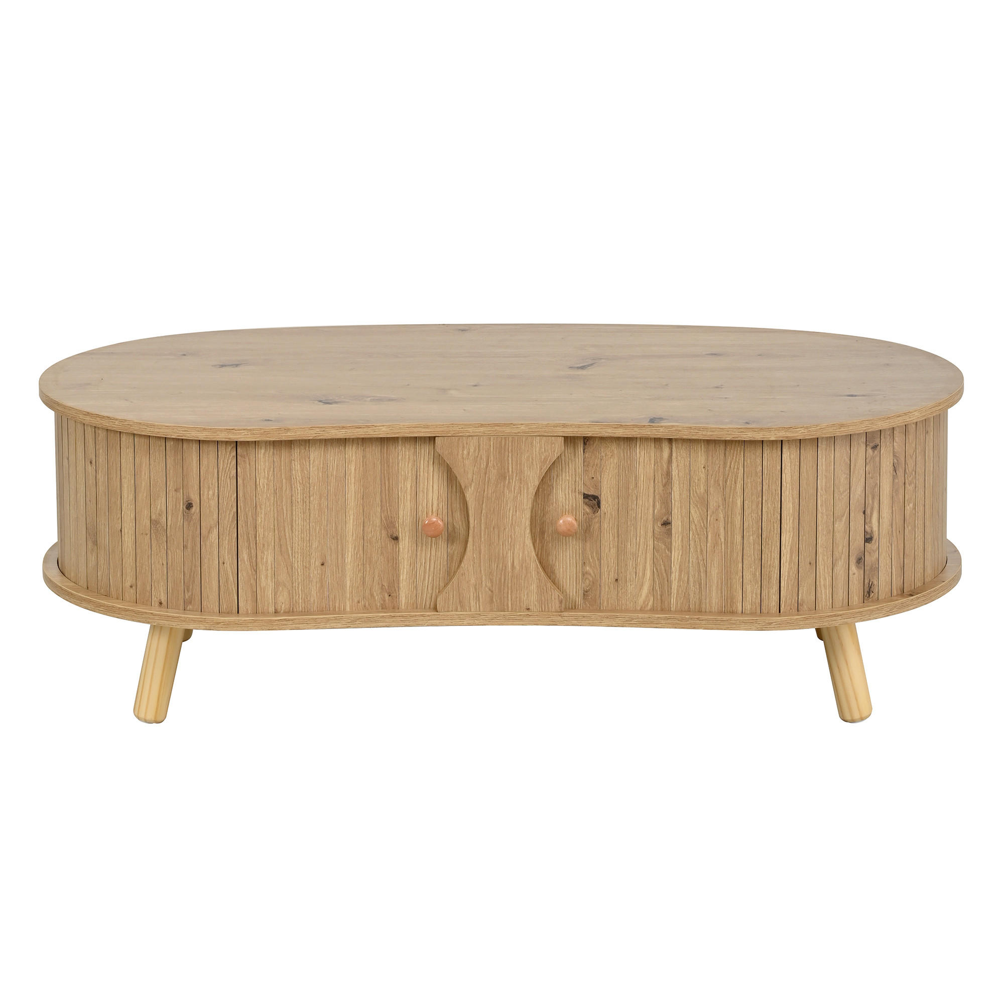 COUCHTISCH Natur 108/50/37 cm - Naturfarben, Holzwerkstoff (50/108/37cm) - PANGIVO