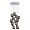 GALERIELEUCHTE Velo 12-flammig Rauch Ø 25cm - Anthrazit/Weiß, Glas (25/25/27cm) - s.luce