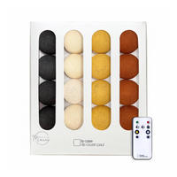 LICHTERKETTE LED Boxen - Jasmin- Anthrazitgrau - Anthrazit, Textil (165cm) - La case du cousin paul