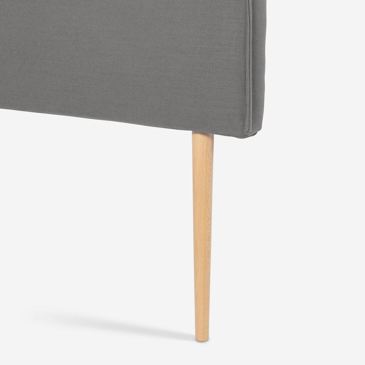 KOPFTEIL Gepolstertes aus 100% Leinenstoff Grau 160/100/8 cm EDMOND - Grau, Textil (160/100/8cm) - RNT By Really Nice Things