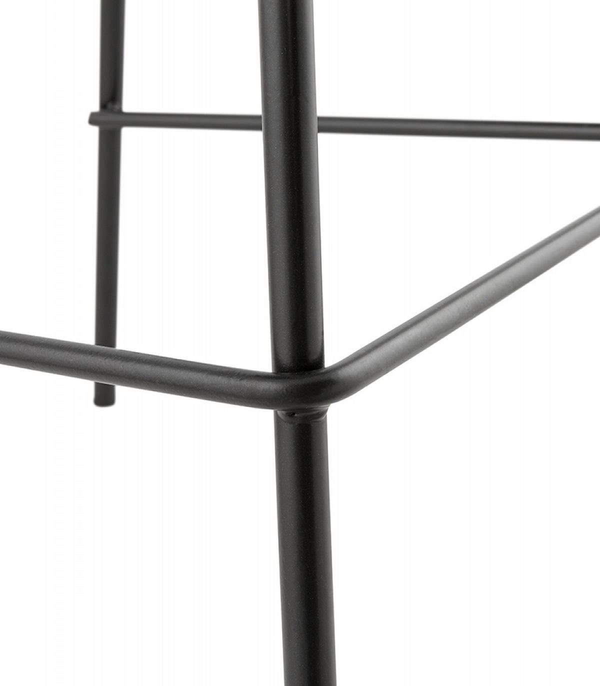 BARHOCKER mittelhoch mit Mikrofaser Sitz und Metallgestell GIRON, Braun 41x41x89 cm - Schwarz/Braun, Textil/Metall (41/89/41cm) - KADIMA DESIGN