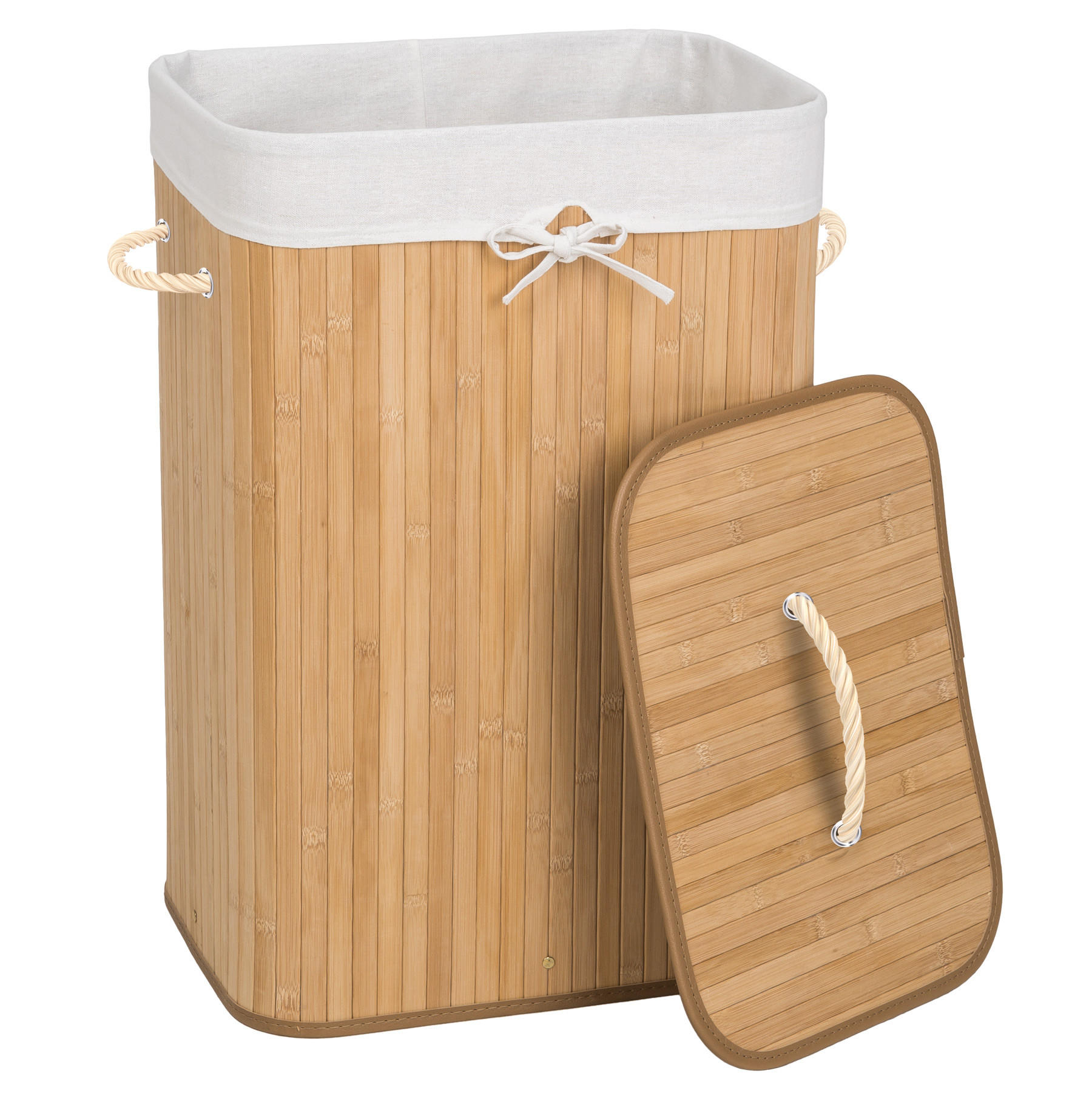 WÄSCHEKORB, 42 x 31,5 x 60 cm,beige - Beige, Textil (31.5/60/42cm) - tectake