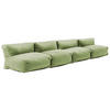 GARTENSOFA mit 4 Sitzplätzen, Kaktusgrünen - Grün, Textil - Oviala