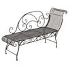 GARTENBANK Sizon Metall Bronze 156x46x78cm Gartenliege - Bronzefarben, Metall (156/78/46cm) - DELUKE