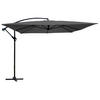 SONNENSCHIRM 3x3m Aluminium, Grau - Grau, Metall (300/300cm) - Oviala
