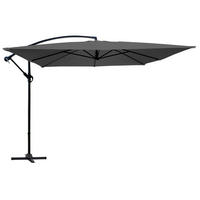 SONNENSCHIRM 3x3m Aluminium, Grau - Grau, Metall (300/300cm) - Oviala