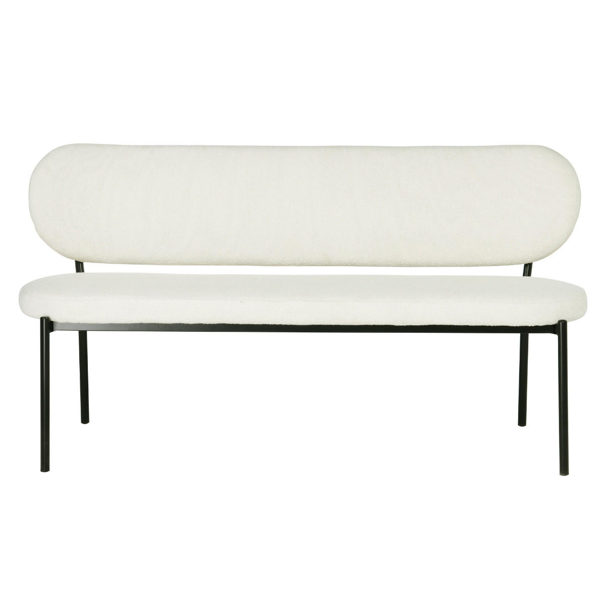 ESSZIMMERBANK aus Stoff/Metall 160cm, beige - Beige, Textil (160/84/63cm) - Giga Meubel