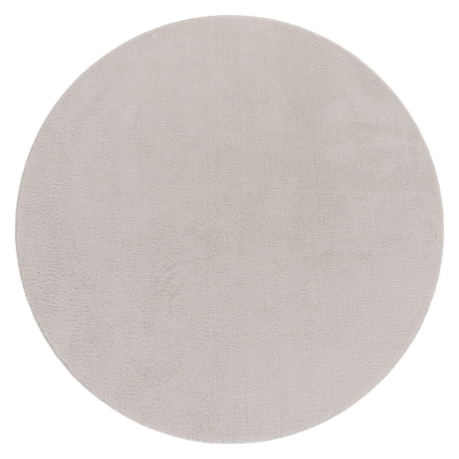 FLACHWEBETEPPICH Silberfarben Ø 160 cm - Silberfarben, Kunststoff (160/160cm) - TT Home