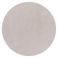 FLACHWEBETEPPICH Silberfarben Ø 120 cm - Silberfarben, Kunststoff (120/120cm) - TT Home