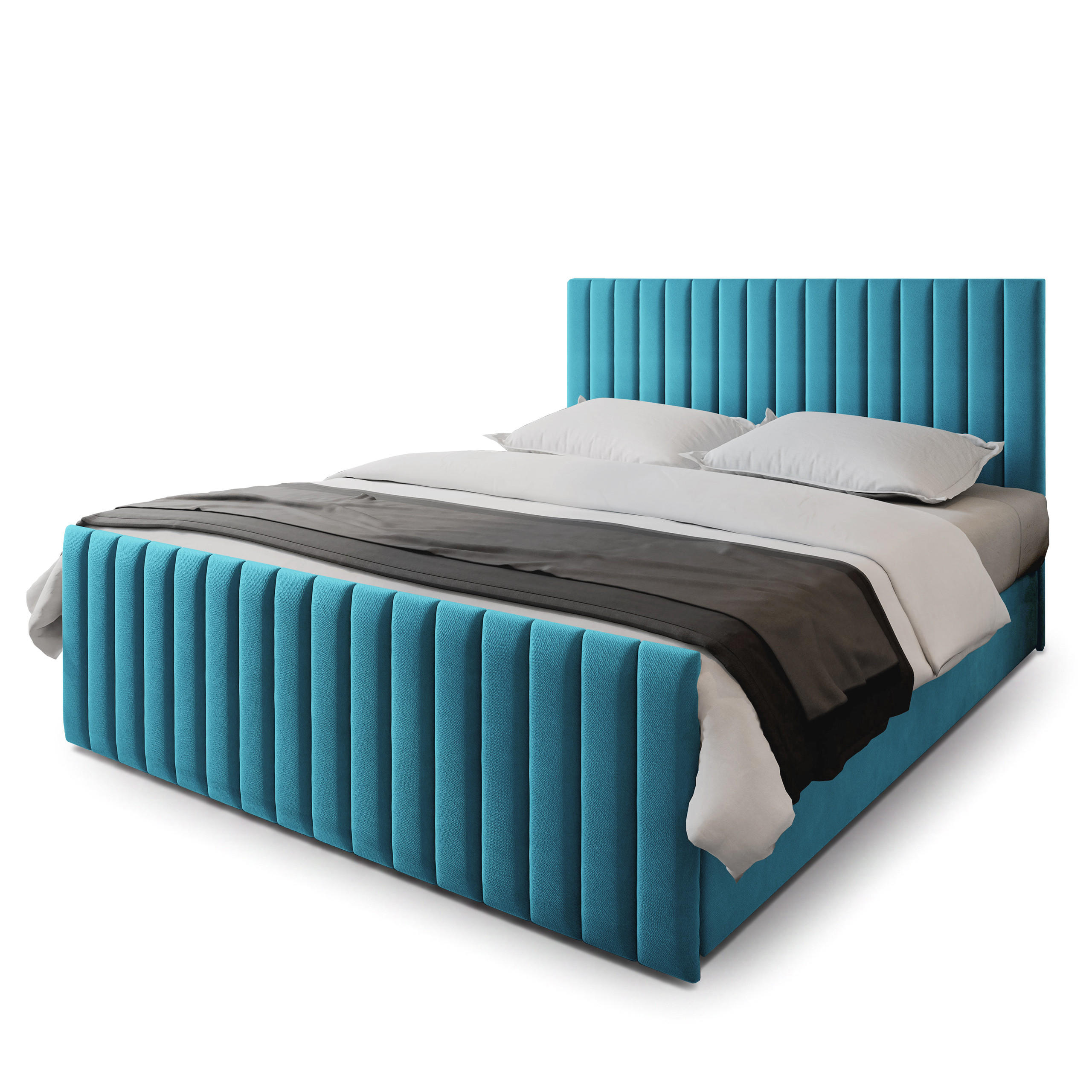 Masseno Boxbett Blau 200x200 cm